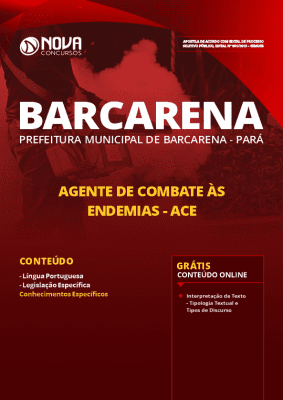 Apostila Prefeitura de Barcarena 2019 Agente de Combate às Endemias PDF e Impressa