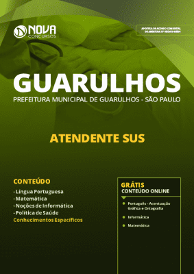 Apostila Prefeitura de Guarulhos 2019 Grátis Cursos Online Atendente SUS