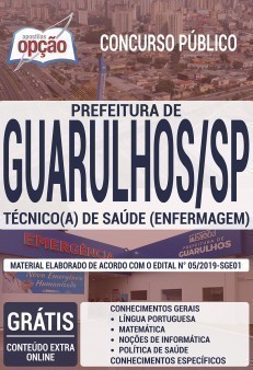 Apostila Prefeitura de Guarulhos 2019 PDF e Impressa Técnico de Saúde em Enfermagem