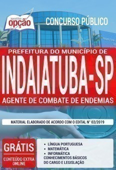Apostila Prefeitura de Indaiatuba 2019 PDF e Impressa Agente de Combate de Endemias