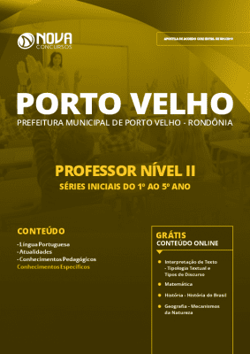Apostila Prefeitura de Porto Velho 2019 Grátis Cursos Online Professor Nível II