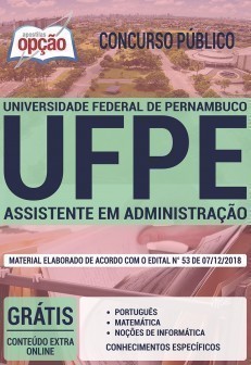 Apostila UFPE 2019 Assistente em Administração PDF e Impressa