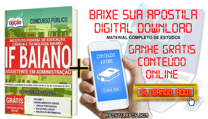 Baixe Apostila Concurso IF Baiano 2019 PDF Assistente em Administração