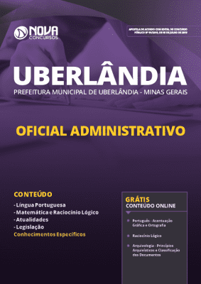Apostila Prefeitura de Uberlândia 2019 Oficial Administrativo Grátis Cursos Online