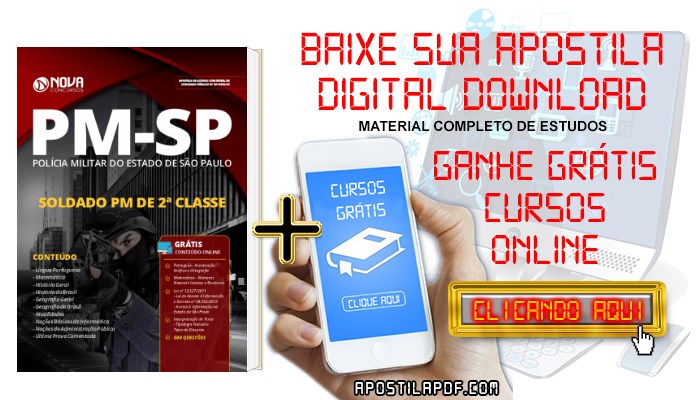 Baixar Apostila PM SP 2019 Soldado PDF e Impressa Grátis Cursos Online