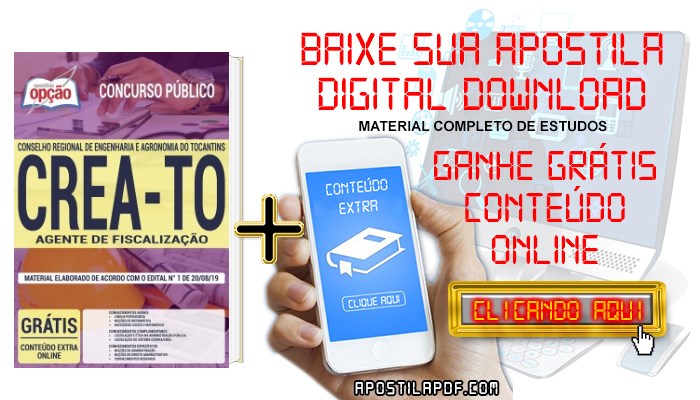 Apostila CREA TO 2019 PDF Agente de Fiscalização