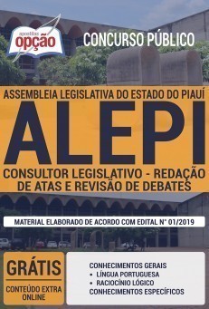 Apostila Concurso ALEPI 2019 Consultor Legislativo Redação de Atas e Revisão de Debates PDF e Impressa