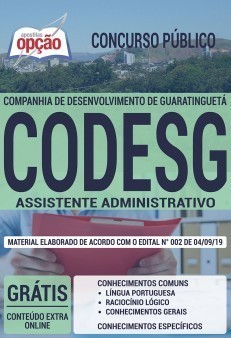 Apostila Concurso CODESG 2019 PDF Download e Impressa