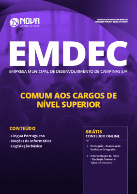 Apostila Concurso EMDEC 2019 Cargos de Nível Superior Grátis Cursos Online