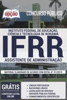 Apostila Concurso IFRR 2019 Assistente de Administração PDF Download Digital e Impressa