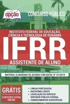 Apostila Concurso IFRR 2019 Assistente de Aluno PDF Download Digital e Impressa