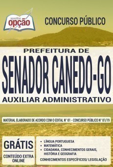 Apostila Concurso Prefeitura de Senador Canedo 2019 PDF e Impressa