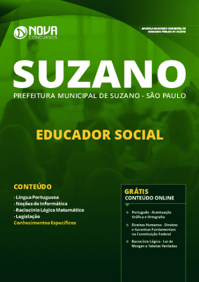 Apostila Concurso Prefeitura de Suzano 2019 Educador Social Grátis Cursos Online