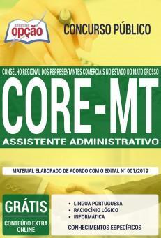 Apostila CORE MT 2019 Assistente Administrativo PDF e Impressa