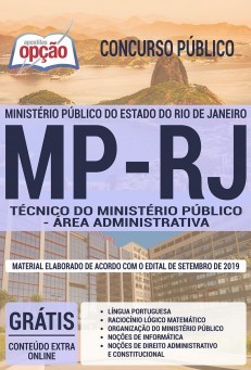 Apostila MP RJ 2019 Técnico do Ministério Público Área Administrativa PDF e Impressa