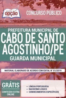 Apostila Prefeitura do Cabo de Santo Agostinho 2019 Guarda Municipal PDF e Impressa