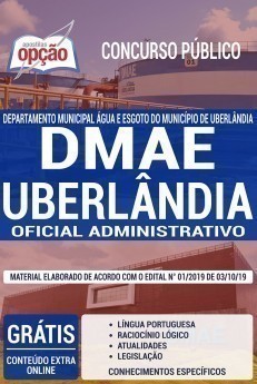 Apostila Concurso DMAE Uberlândia 2019 PDF e Impressa