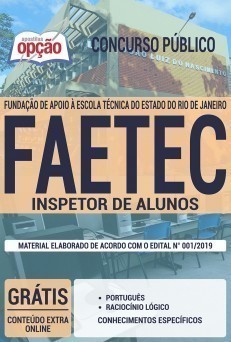 Apostila Concurso FAETEC 2019 Inspetor de Alunos PDF e Impressa