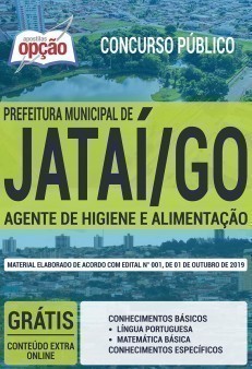 Apostila Concurso Prefeitura de Jataí 2019 Agente de Higiene e Alimentação PDF e Impressa