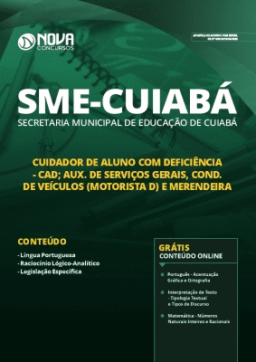 Apostila Concurso SME Cuiabá 2019 Cargos de Nível Médio Grátis Cursos Online