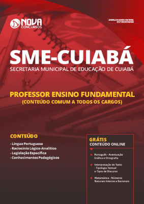 Apostila Concurso Prefeitura de Cuiabá 2019 Professor de Ensino Fundamental Grátis Cursos Online