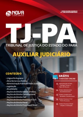 Apostila Concurso TJ PA 2020 Auxiliar Judiciário Grátis Cursos Online