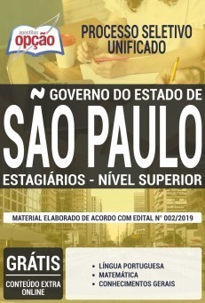 Apostila Estágio Nível Superior do Governo do Estado de São Paulo 2019 PDF e Impressa
