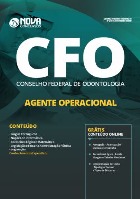 Apostila Concurso CFO 2019 Agente Operacional Grátis Cursos Online
