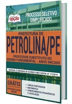 Apostila Concurso Prefeitura de Petrolina 2019 PDF e Impressa