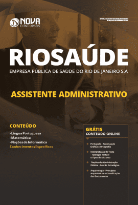 Apostila RIOSAÚDE 2020 Assistente Administrativo Grátis Cursos Online