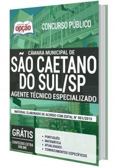 Apostila Câmara de São Caetano do Sul 2019 Agente Técnico Especializado PDF e Impressa