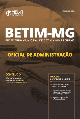 Apostila Prefeitura de Betim 2020 Grátis Cursos Online