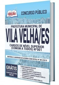 Apostila Concurso Prefeitura de Vila Velha 2020 PDF e Impressa