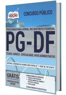 Apostila Concurso PG DF 2020 Técnico Jurídico Especialidade Apoio Administrativo PDF e Impressa