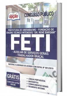 Apostila FETI 2020 PDF Auxiliar de Serviços e Trabalhador Braçal PDF e Impressa