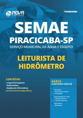 Apostila SEMAE Piracicaba 2020 PDF Leiturista de Hidrômetro