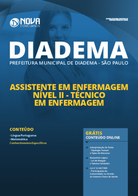 Apostila Prefeitura de Diadema 2020 PDF Técnico em Enfermagem