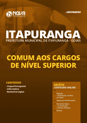 Apostila Prefeitura de Itapuranga GO 2020 PDF Nível Superior