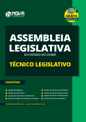 Apostila Concurso Assembleia Legislativa CE 2020 PDF Download Digital Técnico Legislativo