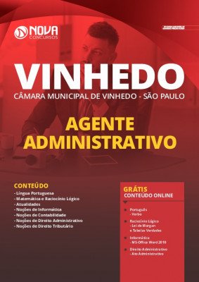 Apostila Câmara de Vinhedo SP 2020 PDF Agente Administrativo