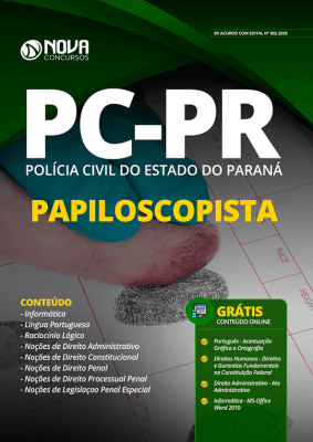Apostila PC PR 2020 PDF Download Papiloscopista PDF Grátis Cursos Online