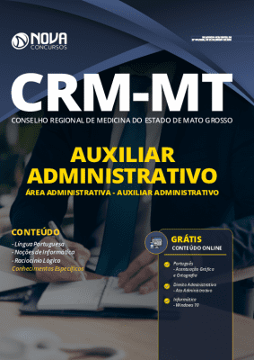 Apostila Concurso CRM MT 2020 PDF Auxiliar Administrativo Download PDF Grátis Cursos Online