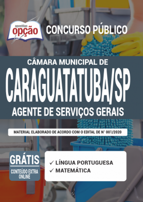 Apostila Concurso Câmara de Caraguatatuba SP 2020 PDF Download Digital Cargo Auxiliar de Serviços Gerais