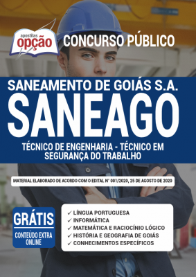 Apostila Concurso SANEAGO 2020 PDF Download Técnico em Segurança do Trabalho