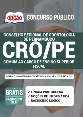 Apostila Concurso CRO PE 2020 PDF Download Fiscal