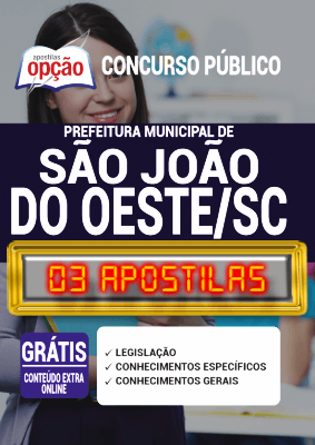 Apostila Prefeitura de São João do Oeste SC 2020 PDF Download