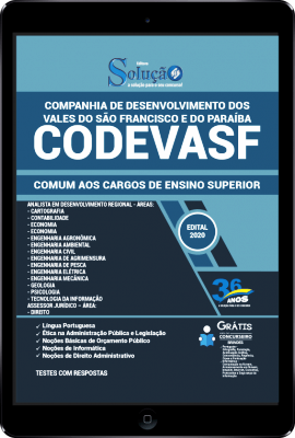 Apostila Concurso CODEVASF 2020 PDF Download Digital Cargos de Nível Superior