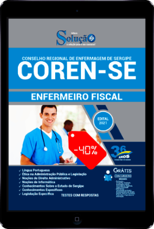 Apostila COREN SE 2021 PDF Download Grátis Enfermeiro Fiscal