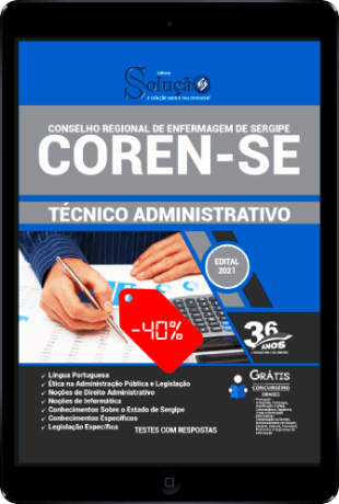 Apostila COREN SE 2021 PDF Download Grátis Técnico Administrativo
