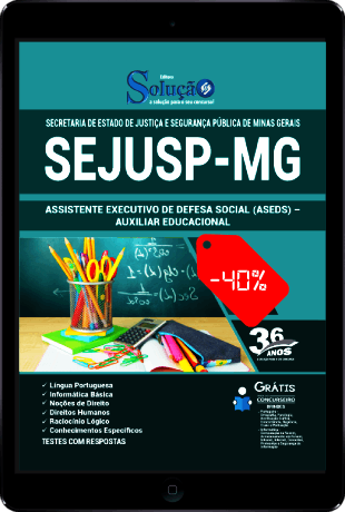 Apostila Assistente Executivo de Defesa Social SEJUSP MG 2021 PDF Grátis
